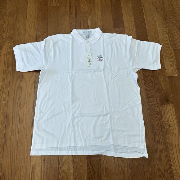 Vintage US Open 1993 Baltusrol Polo Golf Izod Club Mens Size XXL White NWT - Picture 2 of 4